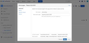 Pages can be restored from the archive space at any time.
