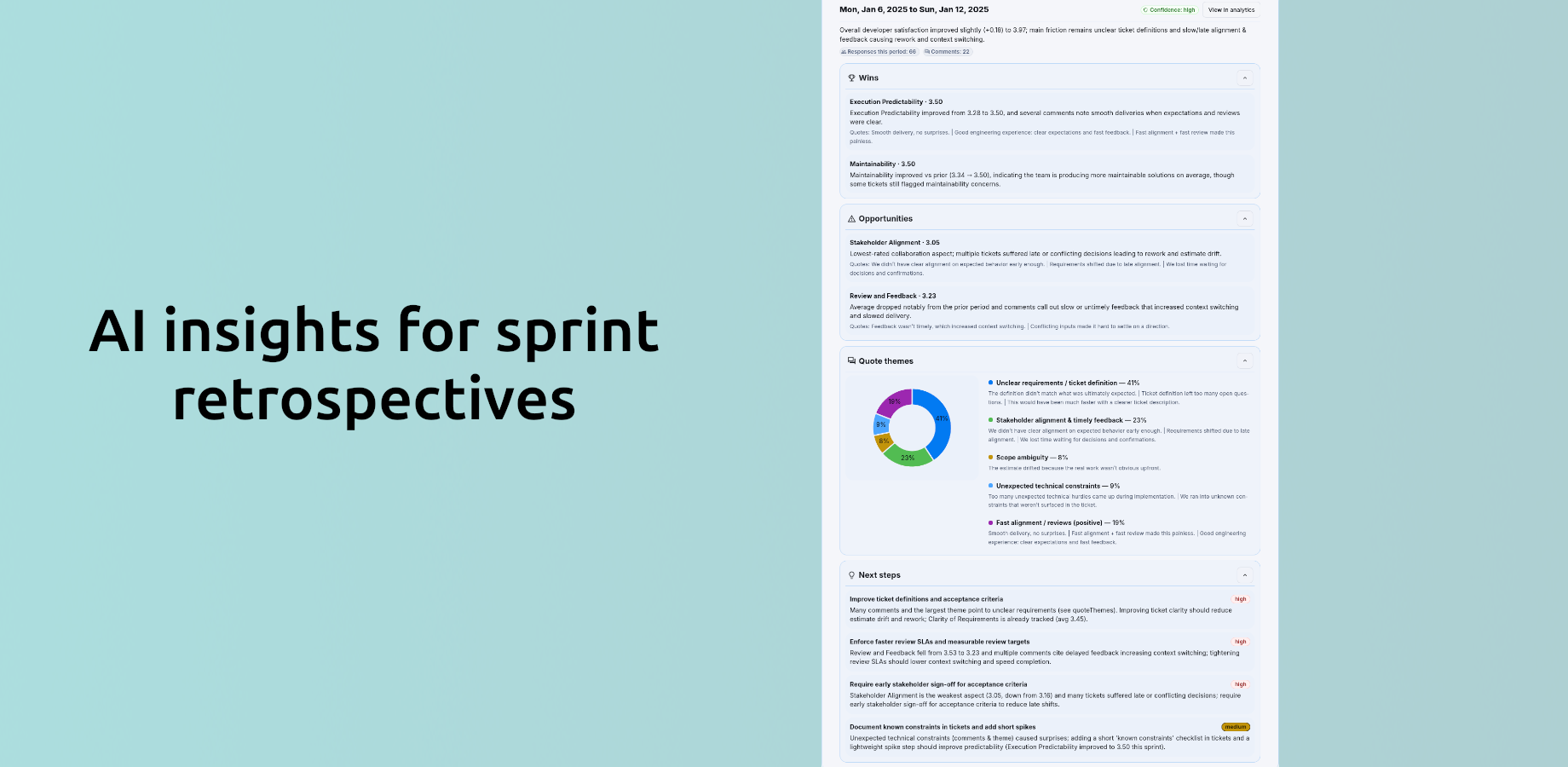 AI insights for sprint retrospectives