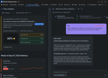 Deep-dive coaching in action. User asks "What is CV?" and gets expert explanation with formulas and context. Your AI Coach turns complex metrics into clear insights. No guesswork, just guided understanding.