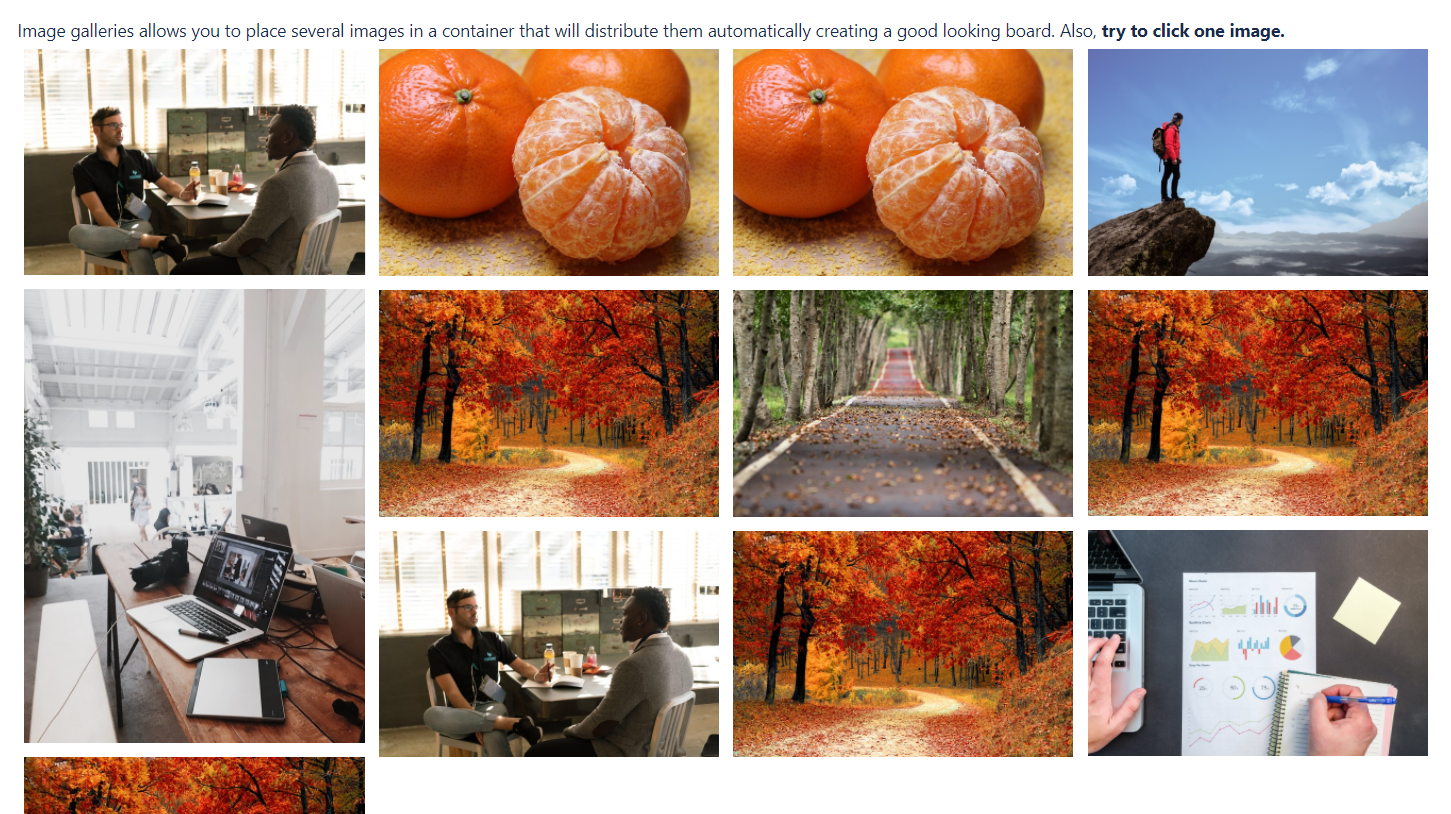 Image galleries