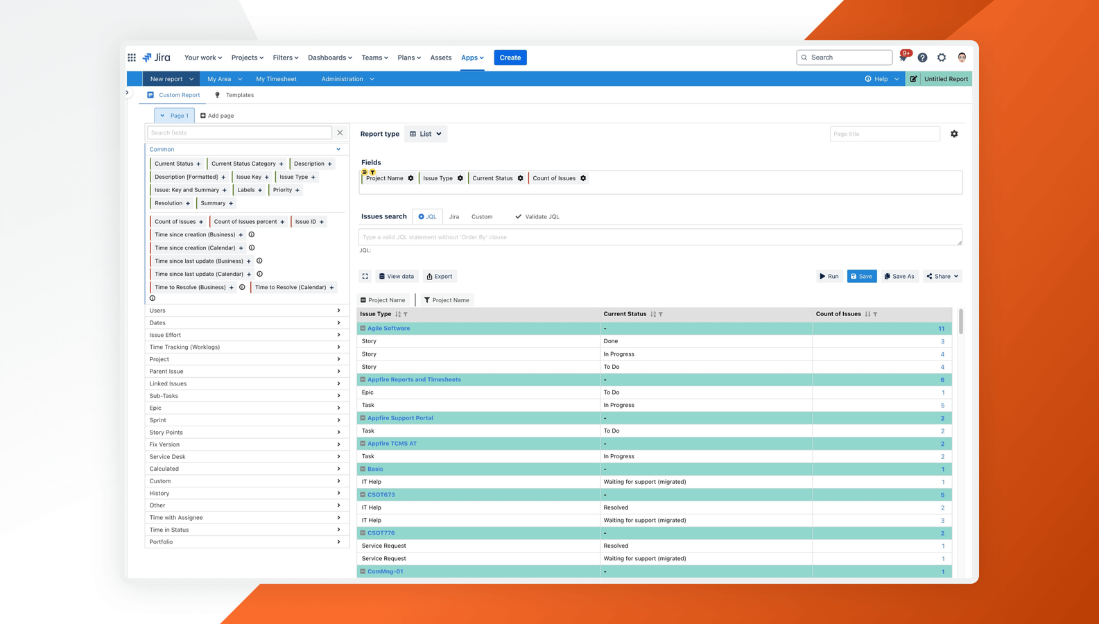 Easily create advanced custom reports with a user-friendly interface.