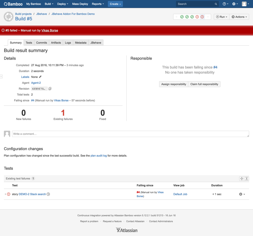 Parse JBehave scenarios as test in Bamboo