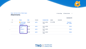 Keeps track of all the rotated versions, so you can always go back.