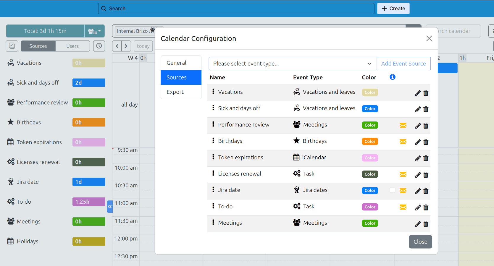 Multiple sources in one calendar