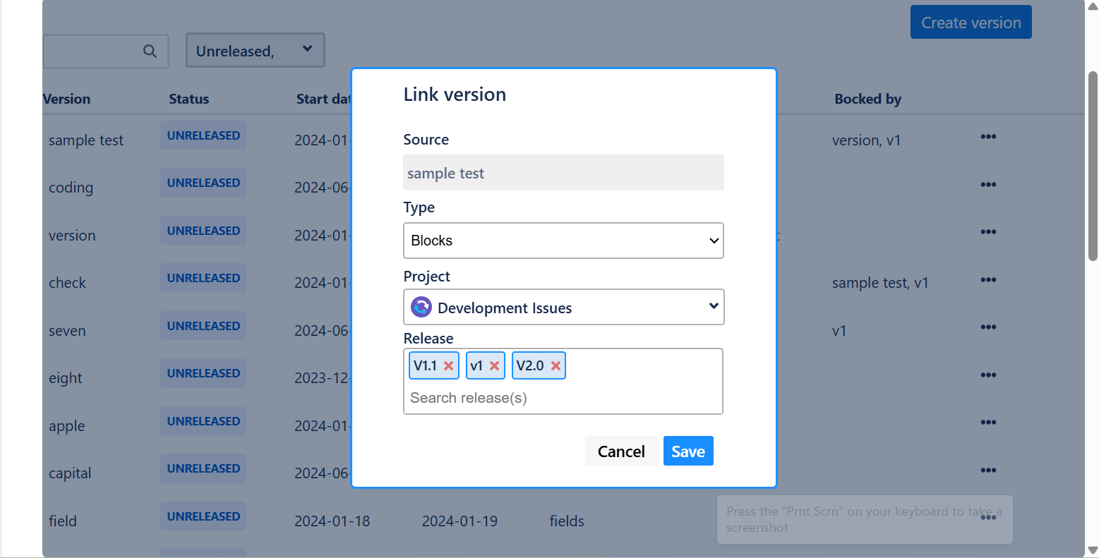Release Linking / Dependency Managemetn