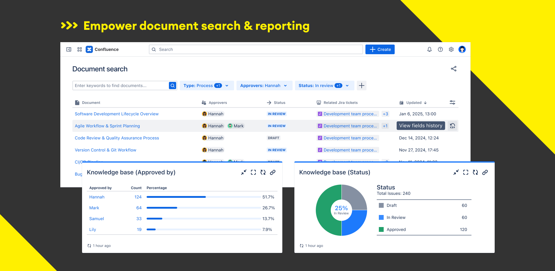 Document management and reports