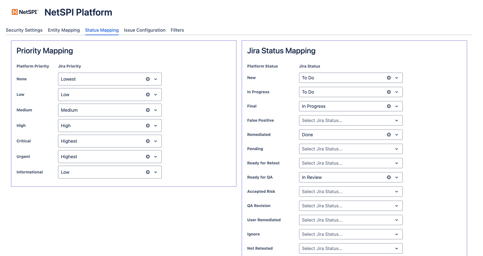 Customize as per your jira configuration