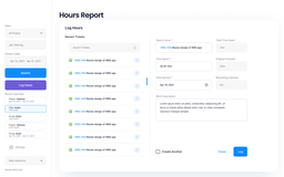 Quickly log your hours using the Log Hours interface