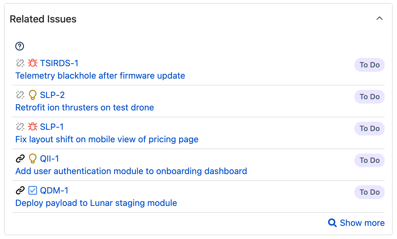 issue view