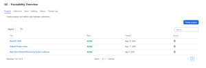 Easily create Projects to track new features or app developments