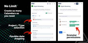 No Limit: Create as many Calendars as you need