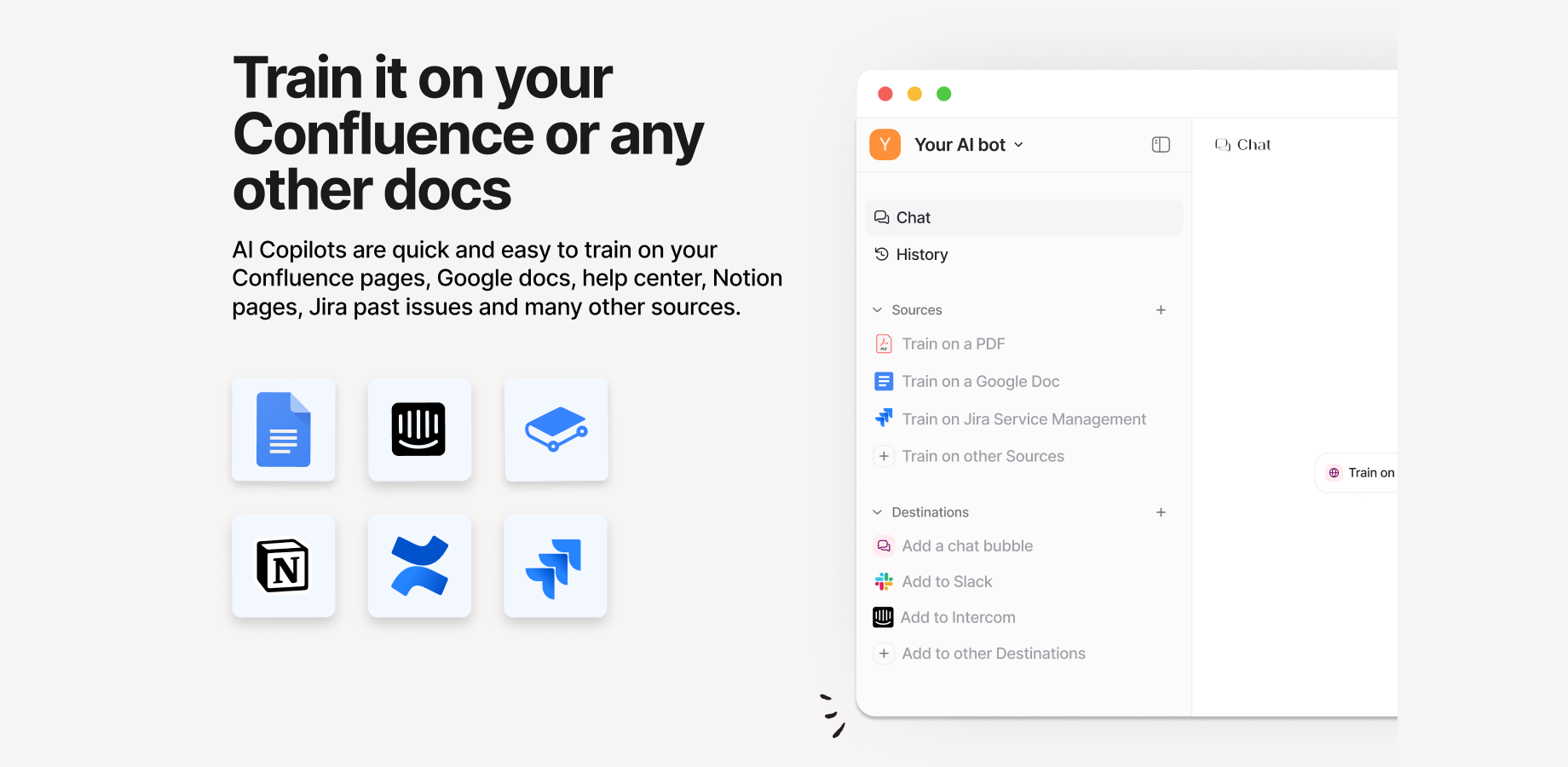 📖 Train it on your Confluence or any other docs
