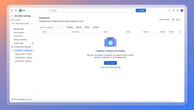 Get started by creating a snapshot - a reusable package of Jira configurations and elements