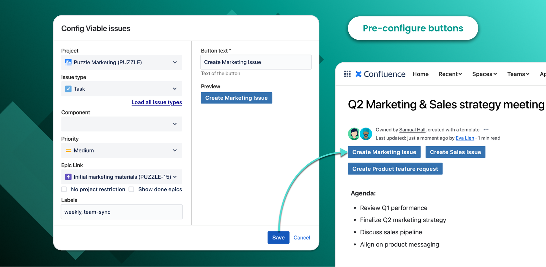 Predefined fields bring structure to issue creation. Set project, issue type and labels once, then use across templates so your team never wastes mental energy deciding what goes where. Result: more focus, less mistakes.