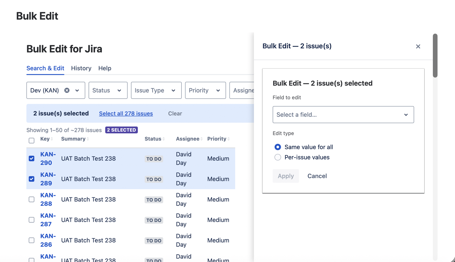 Bulk Change Any Jira Field in Seconds