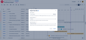 Import - MPP, MPX, XLSX, ODS, and CSV files to create BigPicture/BigGantt programs.