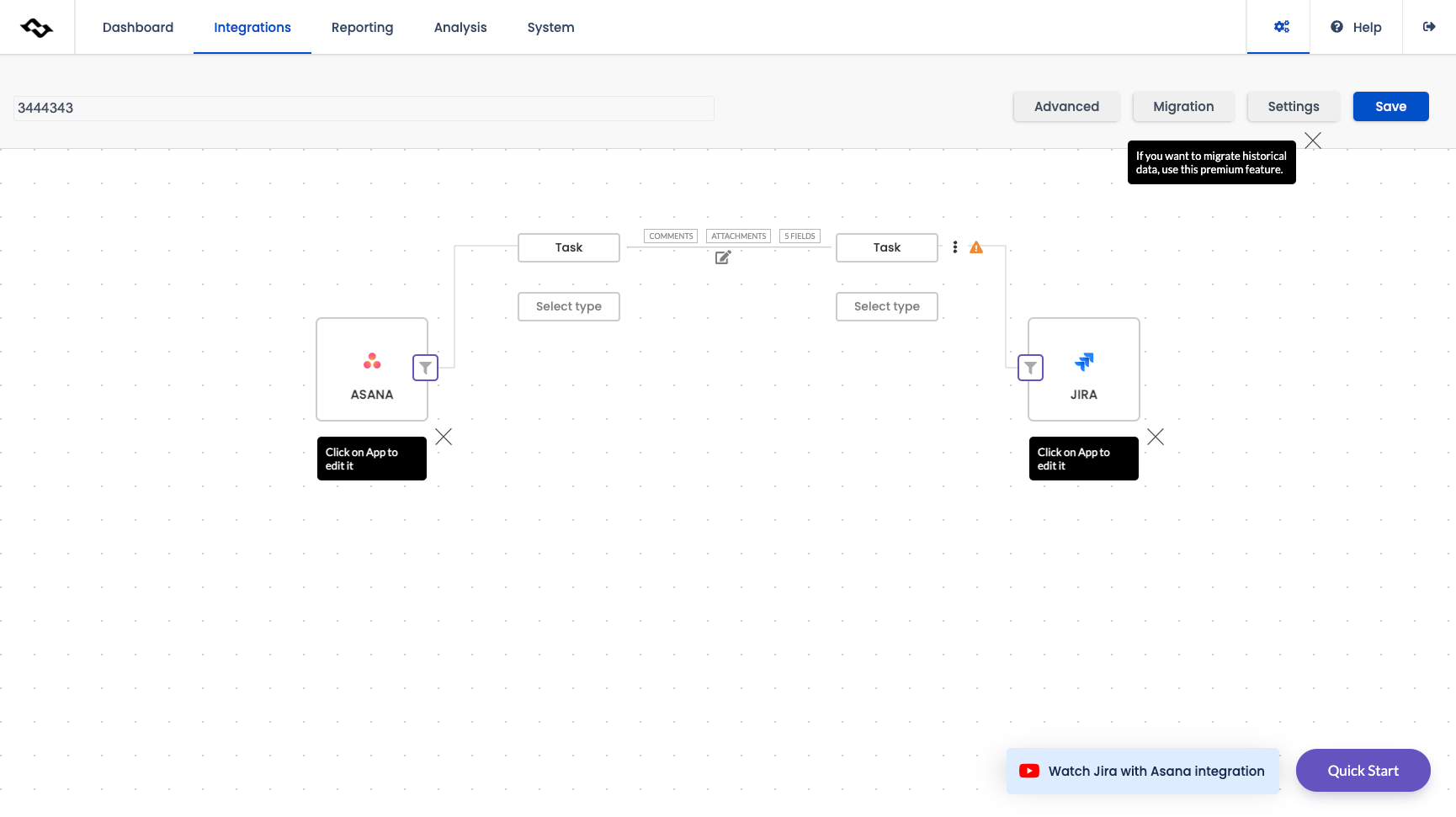 Sync Asana & Jira tasks in almost real-time