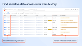 Detect sensitive data in Jira work items and their history using our Security Scanner view.