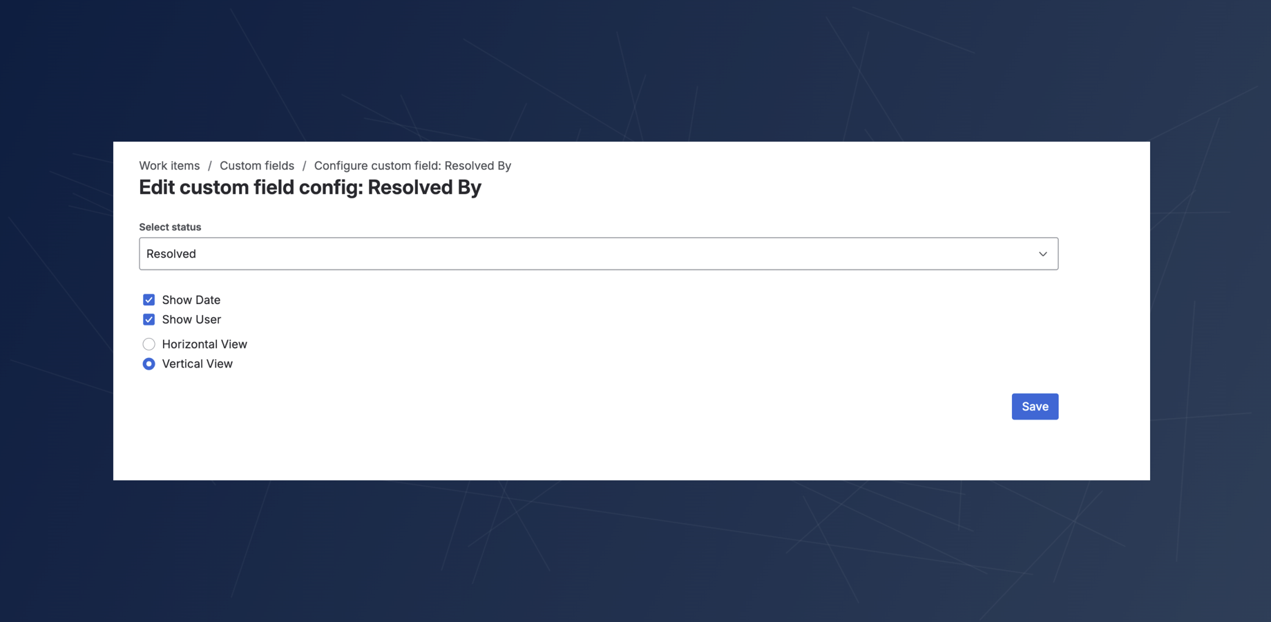 Configure the field to pinpoint a specific status change you want to track. Choose the status and customize the display to automatically capture exactly who performed that key transition and when.