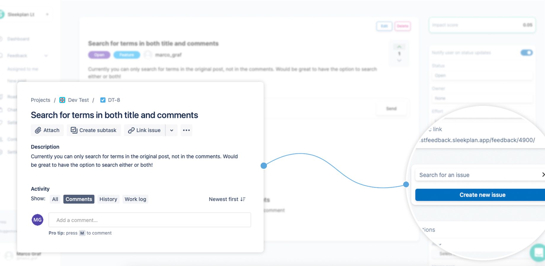 Link Posts to existing or new Issues