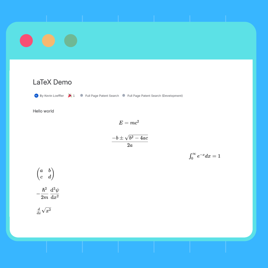 Demo page showing inline and block formatting