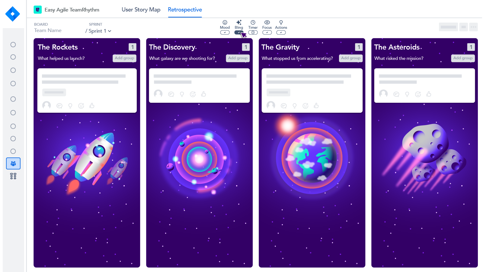 Celebrate wins, gain insights, and share learnings with team retrospective boards for scrum and kanban, encouraging transparency and helping your team work better together with every cycle.