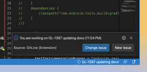 Switching issues will check out an existing feature branch or create a new one for you if needed.
