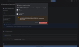 Confirm the successor and asset counts before making ownership changes