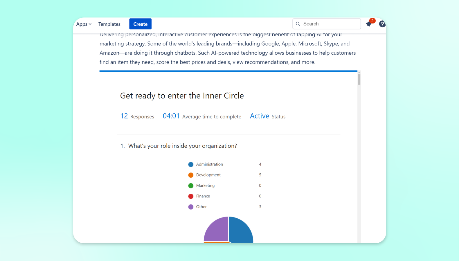 Share survey results directly in Confluence