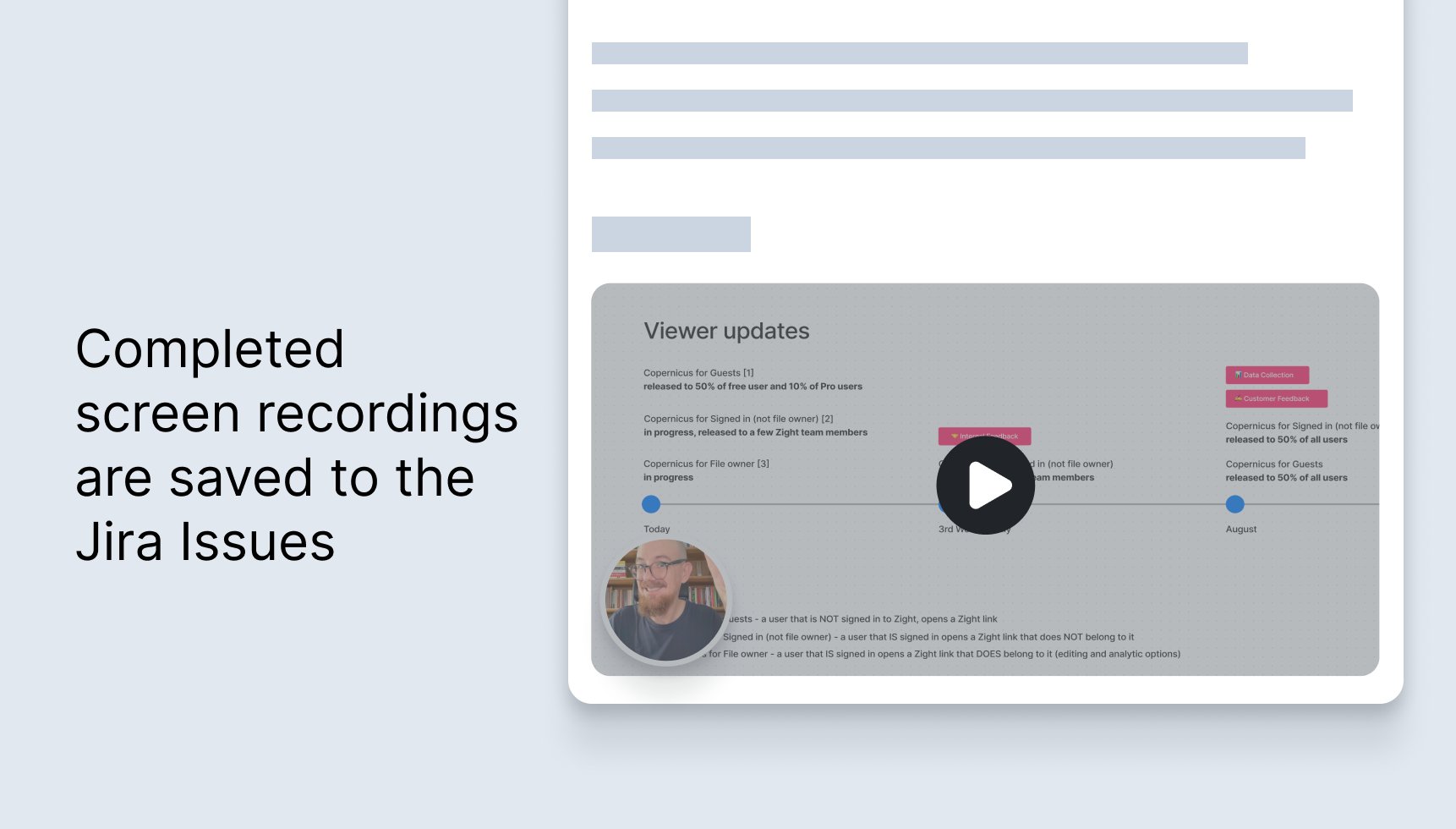 Your screen recording is automatically saved with the Jira Issue