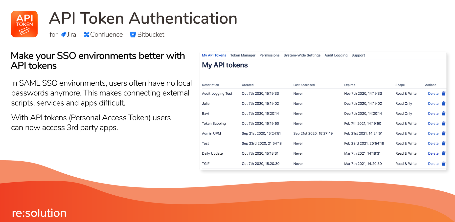 Use API Tokens instead of Username/ password for your API calls. It solves challenges in Single Sign-On environments. Allows you to disable all basic authentication & have multiple API tokens per user.