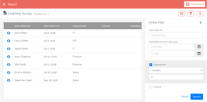 Flexible Reporting and Filtering