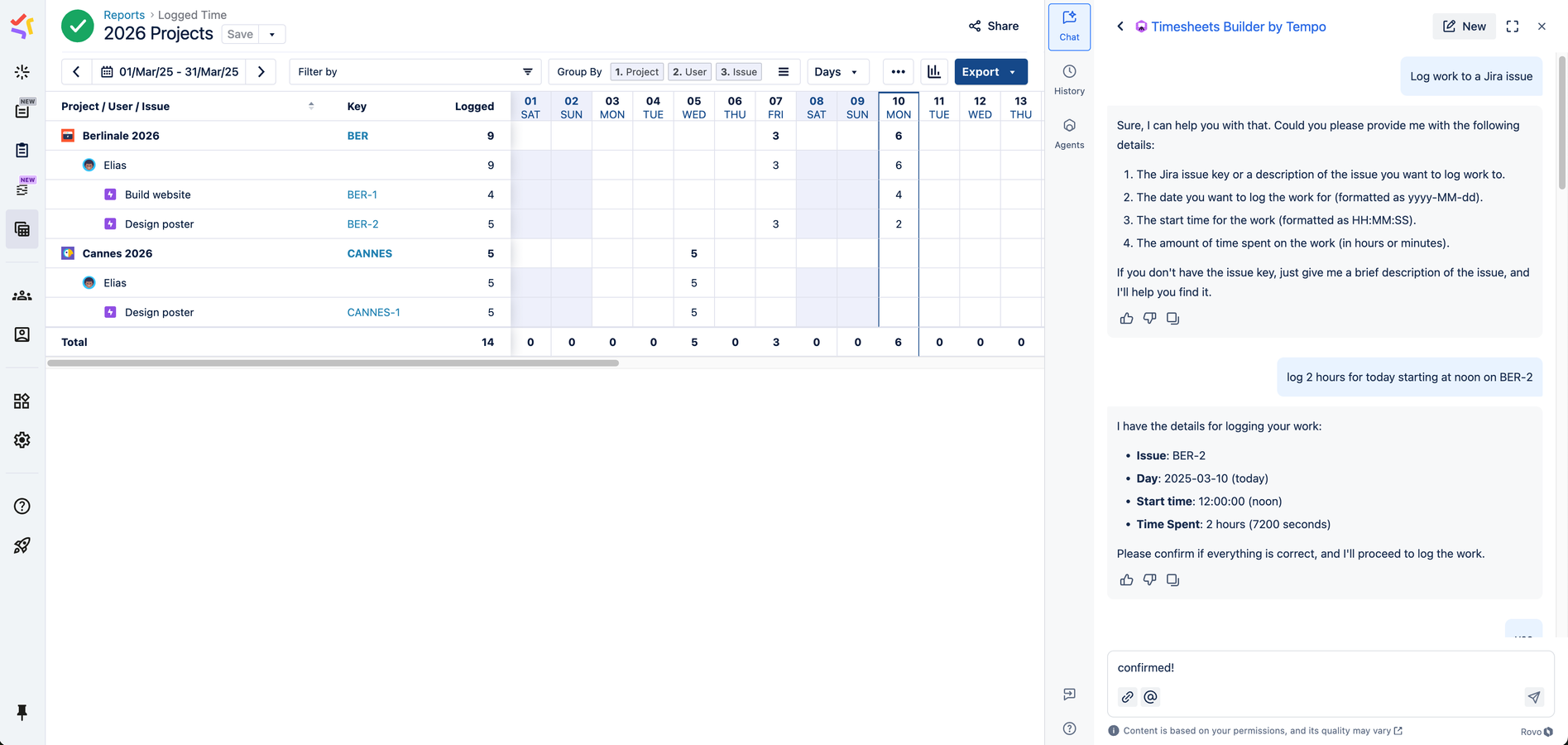 Simplified Timesheet Submission