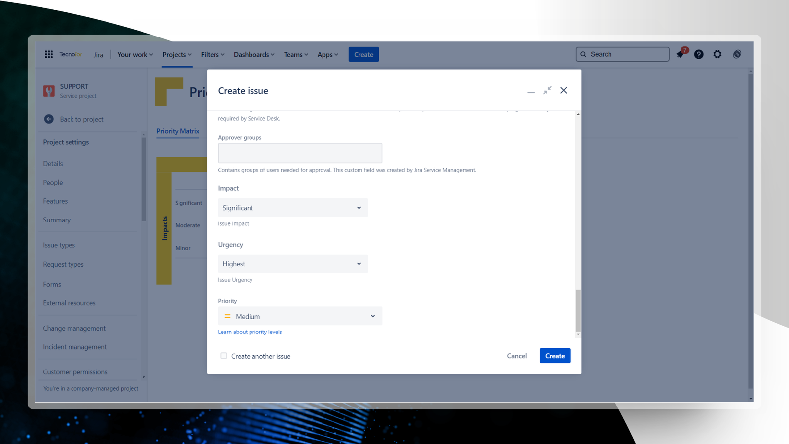 Create a new Issue in the project and that's all
