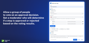 Initiate a voting process as part of the approval