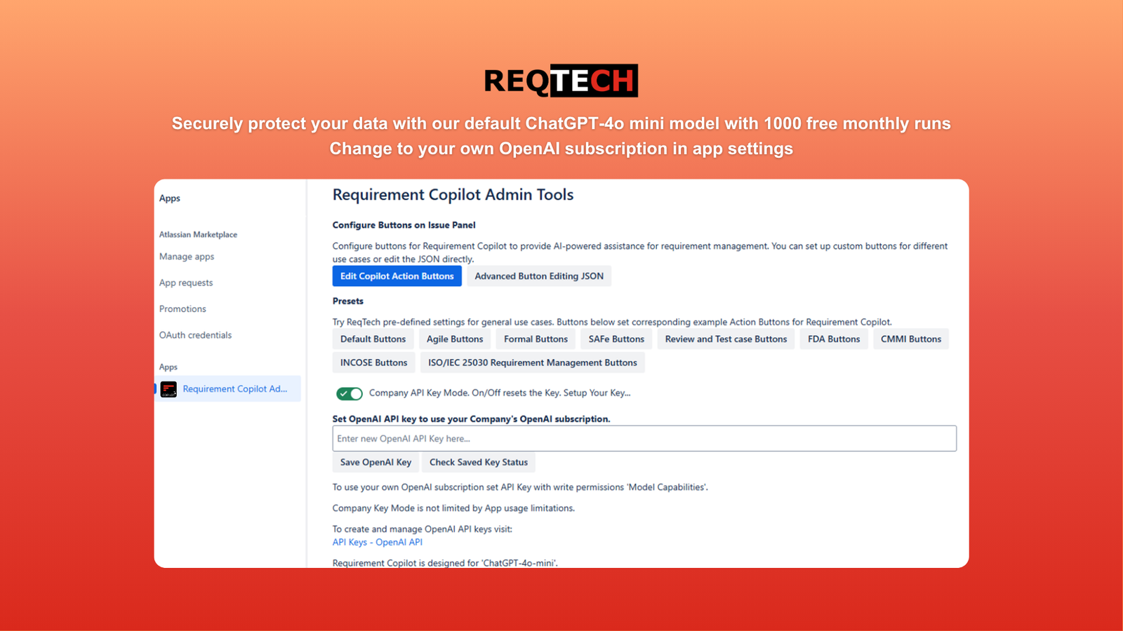 Secure, safe and easy to administer.