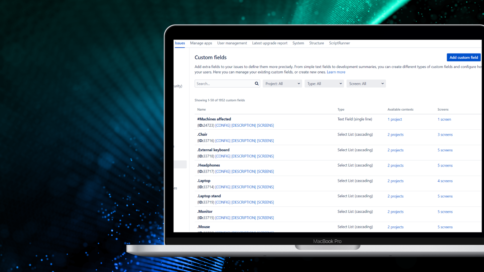 Copy/Paste Customfield Contexts