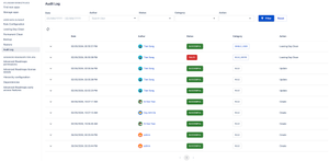 Audit Log page