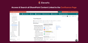 View all SharePoint Content Linked to the Confluence Page and Search through It