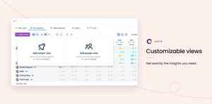 Capta screenshot: customizable views. Get exactly the insights you need.