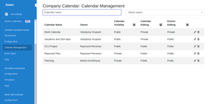 Administrators can manage all calendars in one place.