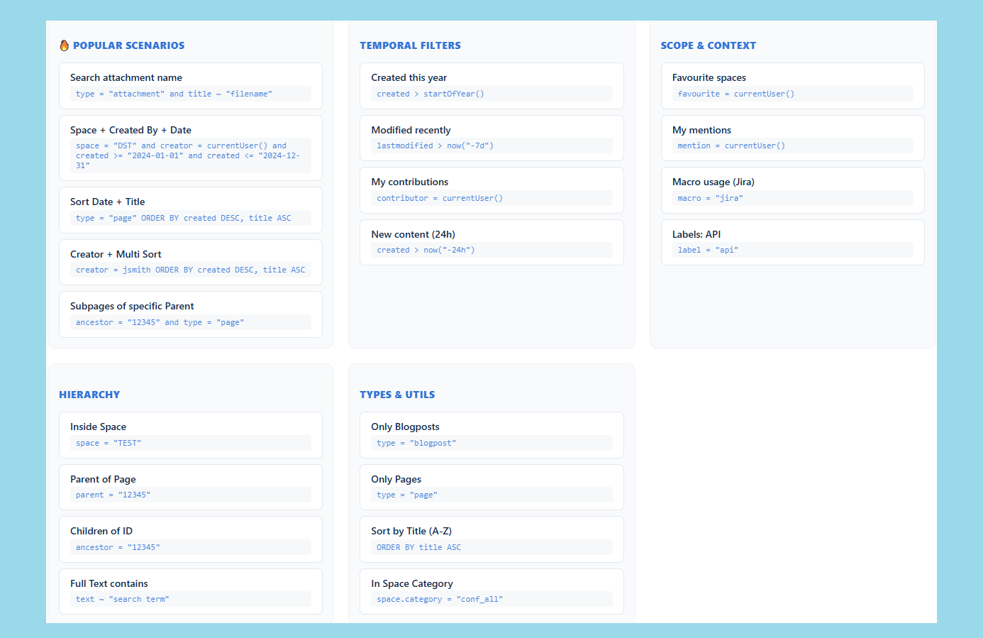 Search autocomplete and examples