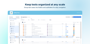 Enhance your test organization by grouping test cases into folders and subfolders