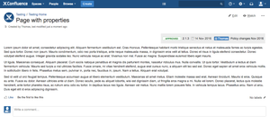 Example Page Properties Panel (on the right)