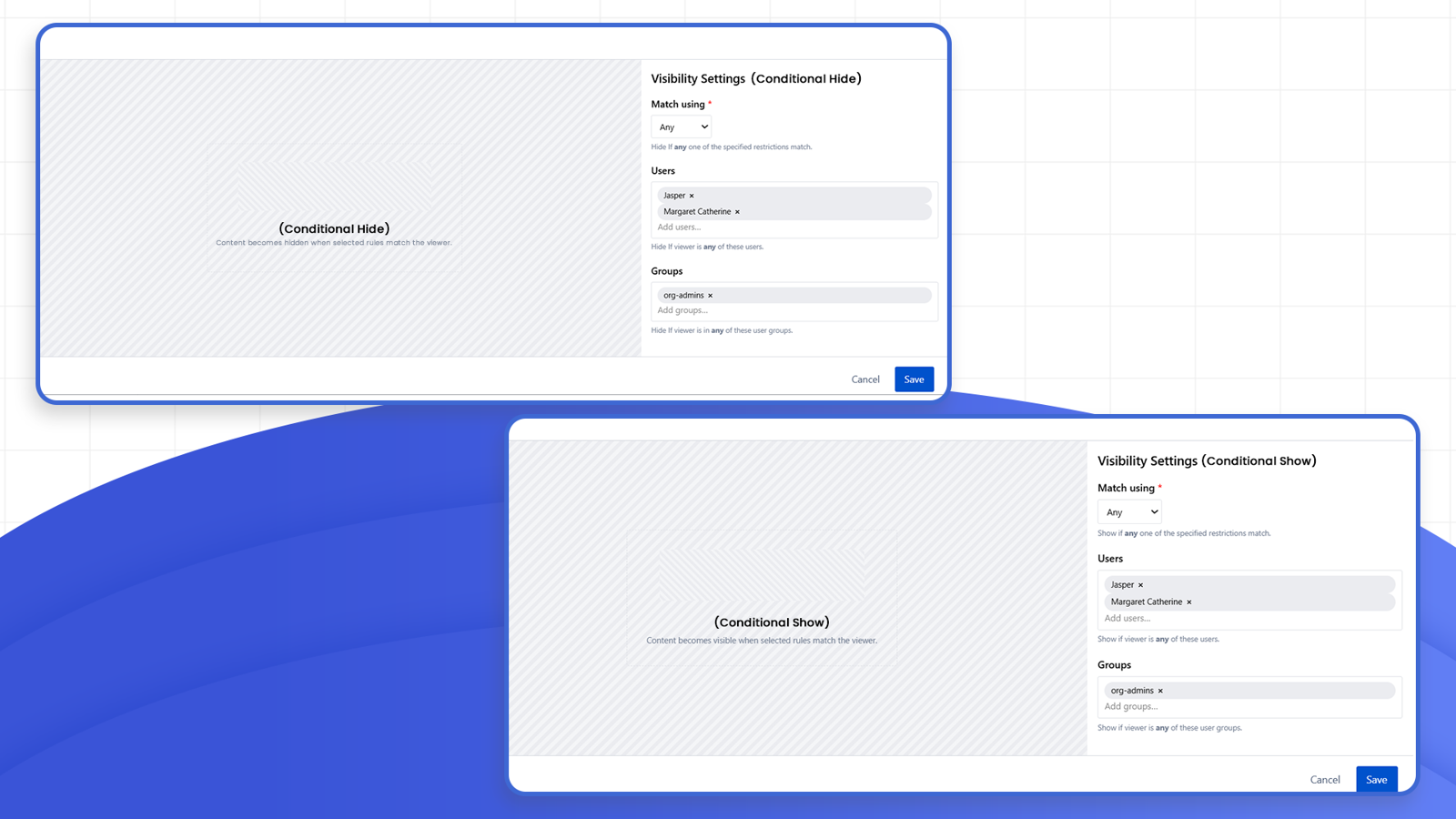 Conditional Visibility Rules