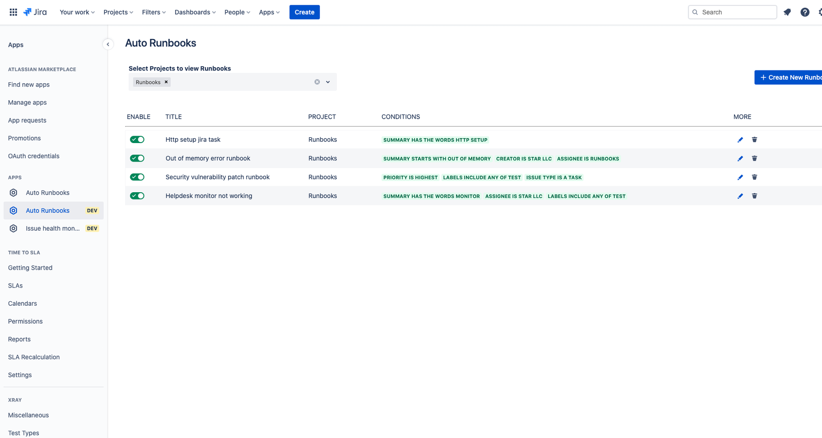 Quickly edit runbooks and change rules.