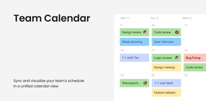 Manage team schedule with calendar