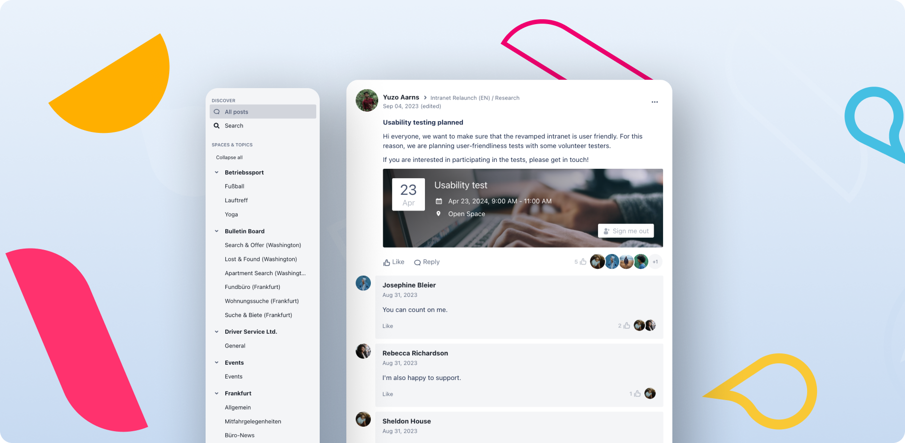 Modern community features foster open communication, enabling users to exchange ideas, ask questions, and discuss key issues — either using news or the microblog, but always simply and in context.