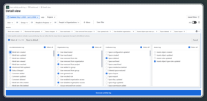 User Activity Audit Log app with empty filters and empty results