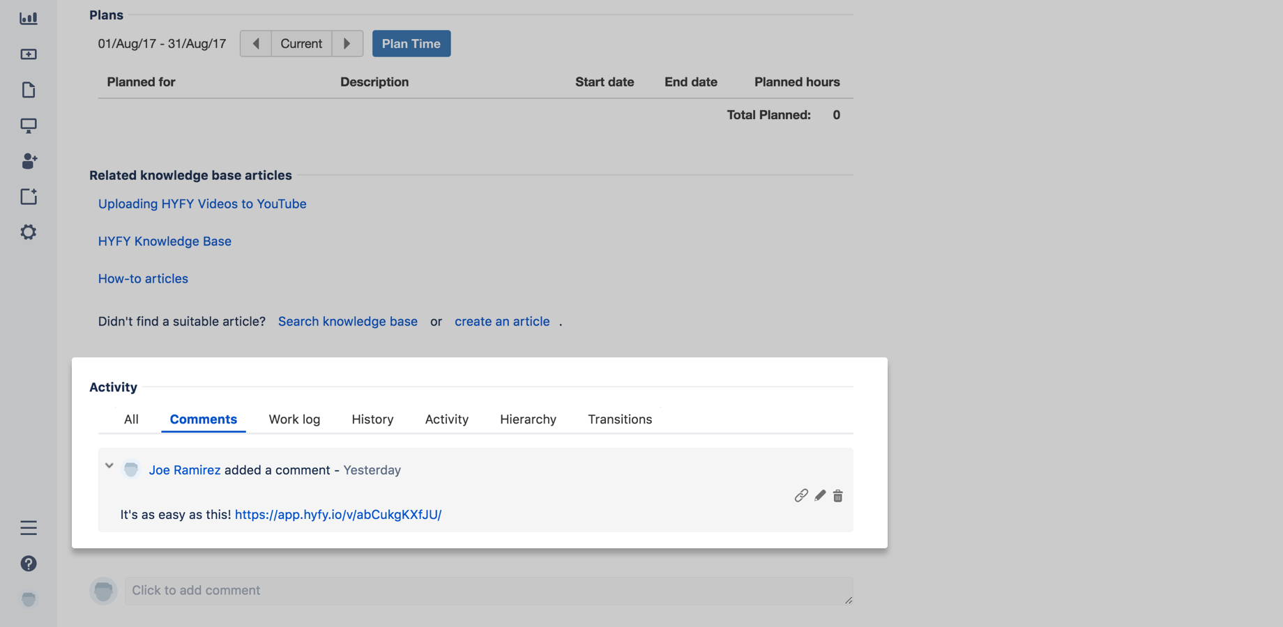 Share your HYFY video to maximize customer engagement.